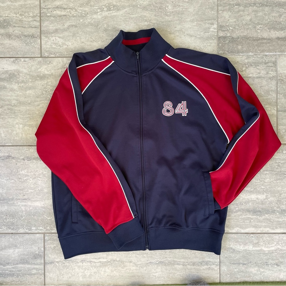 No Boundries blue & red colorblock track jacket mens SZ XL long sleeve full zip